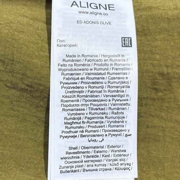 Aligne x Elizabeth Day NWT Adonis Zip Top Olive Size 8 UK 36 EU 4 US - Picture 6 of 6